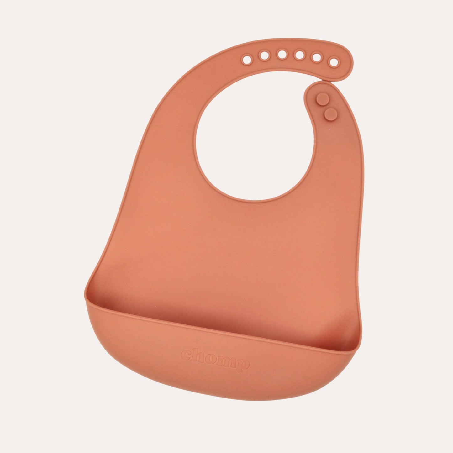 chomp silicone baby bib spiced orange