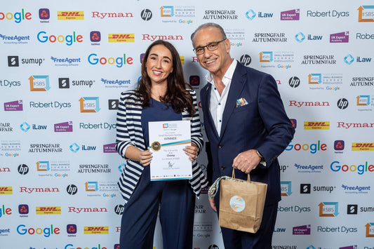 Chomp receives business award from Dragon's Den Entrepreneur Theo Paphitis