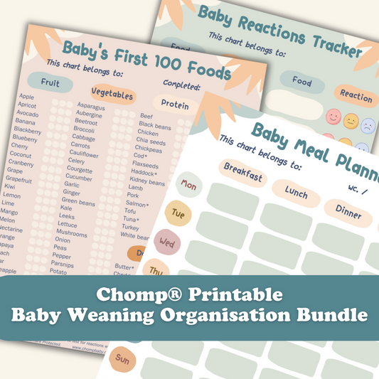 Printable Baby First Foods Checklist Charts