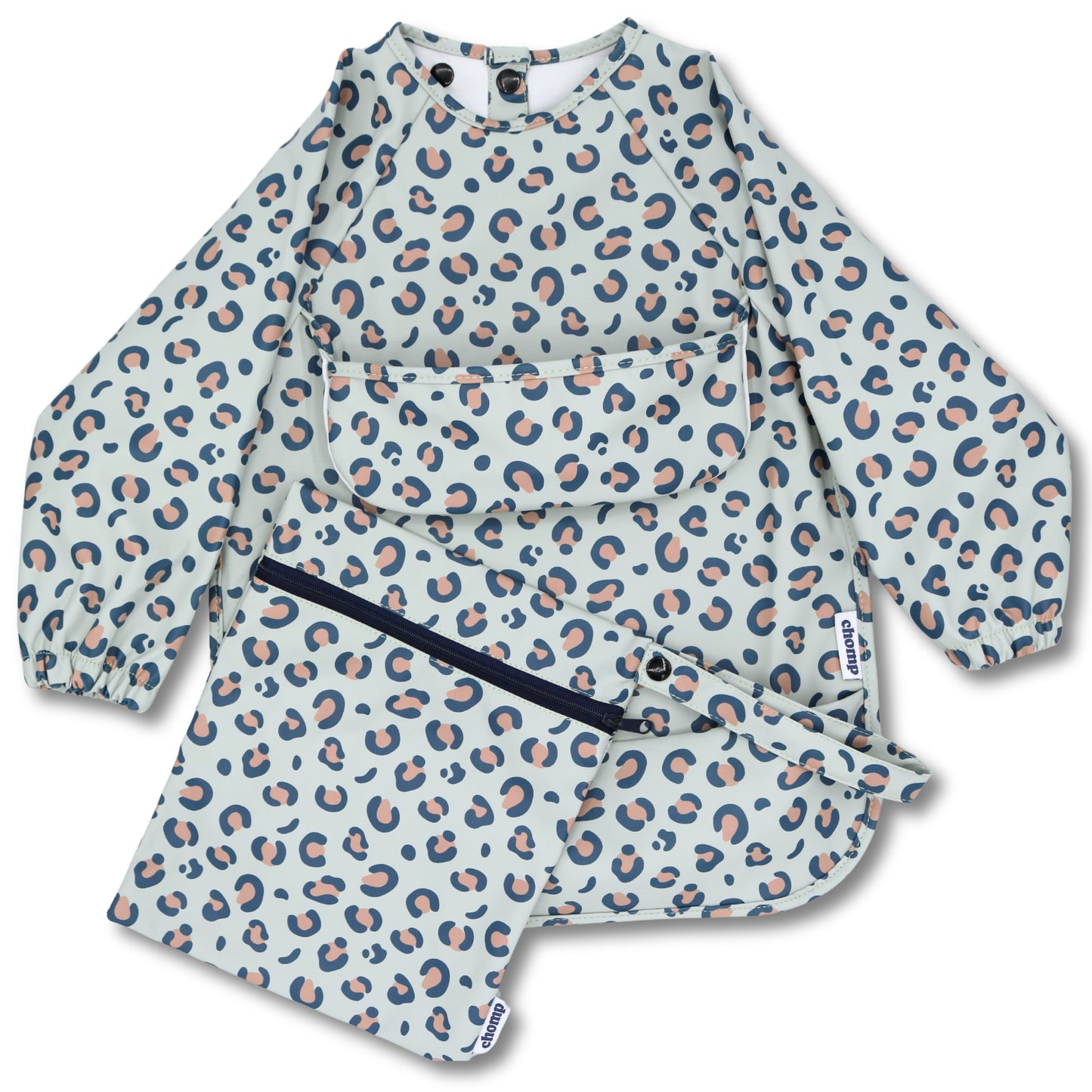 The EveryKid Coverall Baby Bib- Free Gift Cutlery Set & Carry Case Included