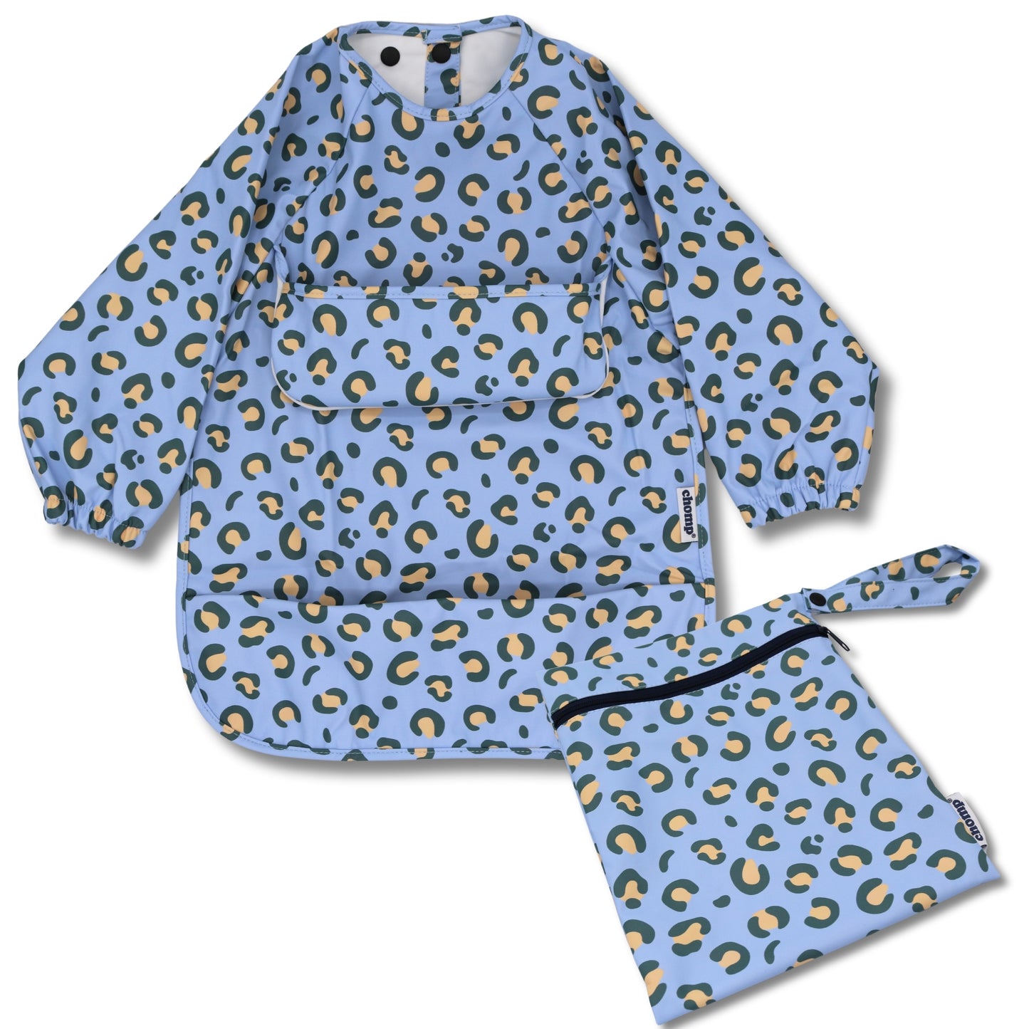 The EveryKid Coverall Baby Bib- Free Gift Cutlery Set & Carry Case Included