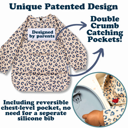 The EveryKid Coverall Baby Bib- Free Gift Cutlery Set & Carry Case Included