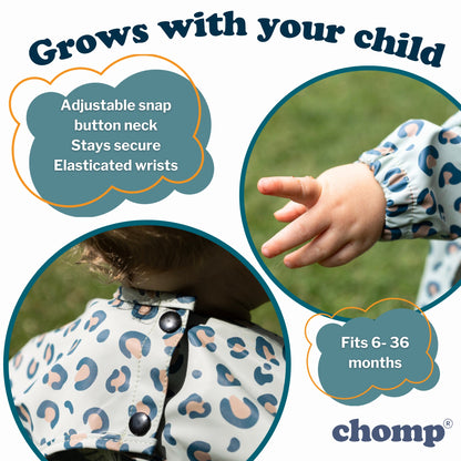 The EveryKid Coverall Baby Bib- Free Gift Cutlery Set & Carry Case Included