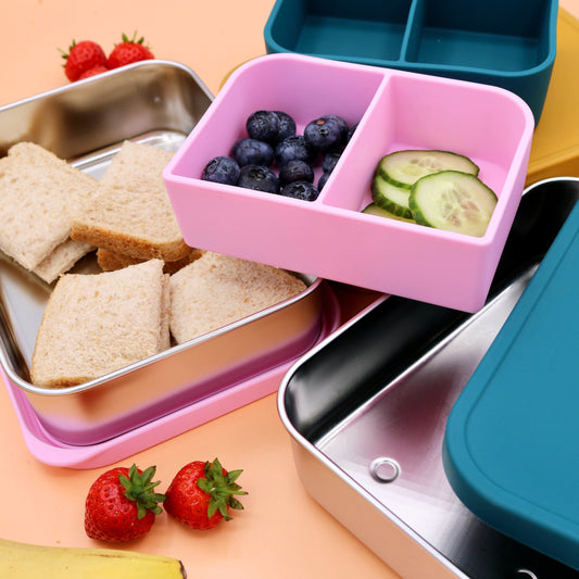 Stainless Steel Lunchbox with Removable Silicone Dividers