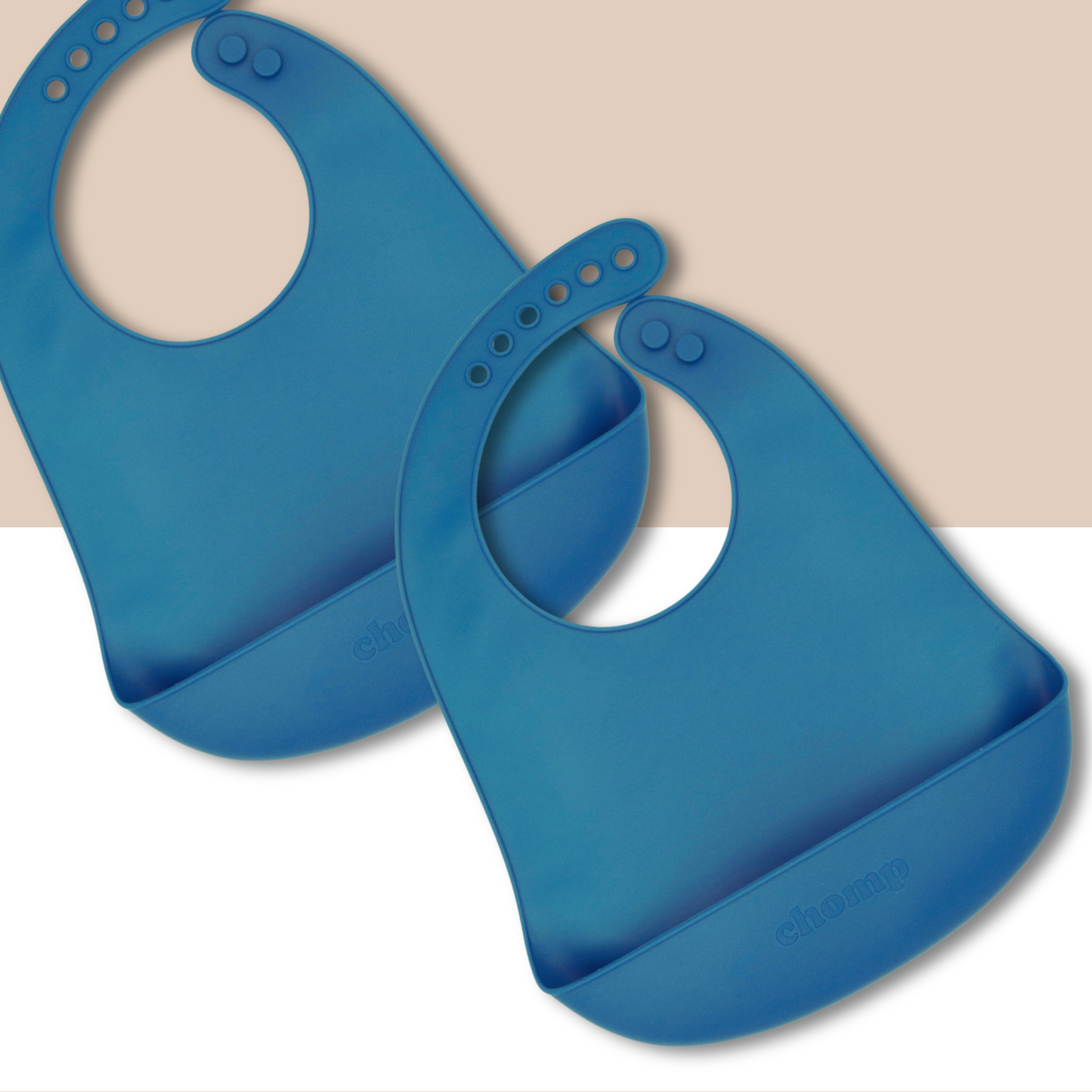 Silicone Baby Weaning Bib Double Pack