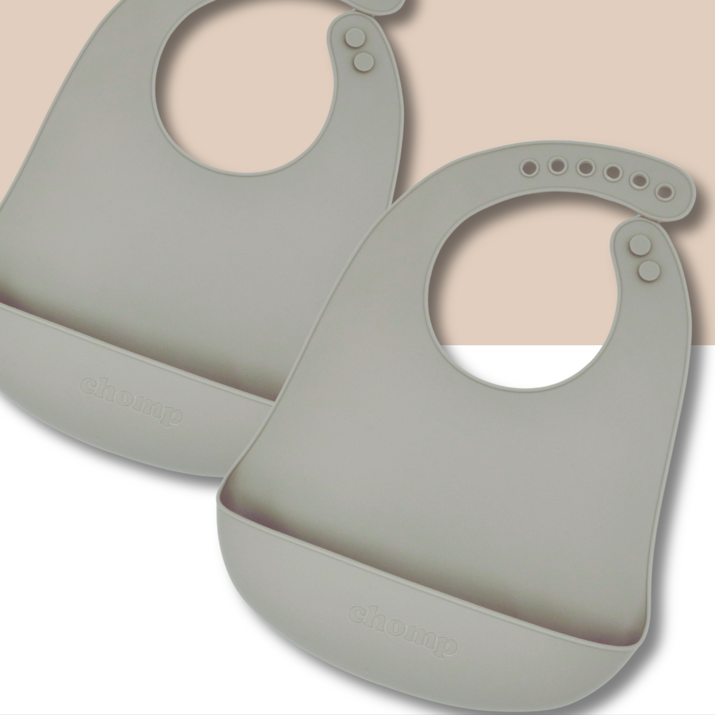 Silicone Baby Weaning Bib Double Pack