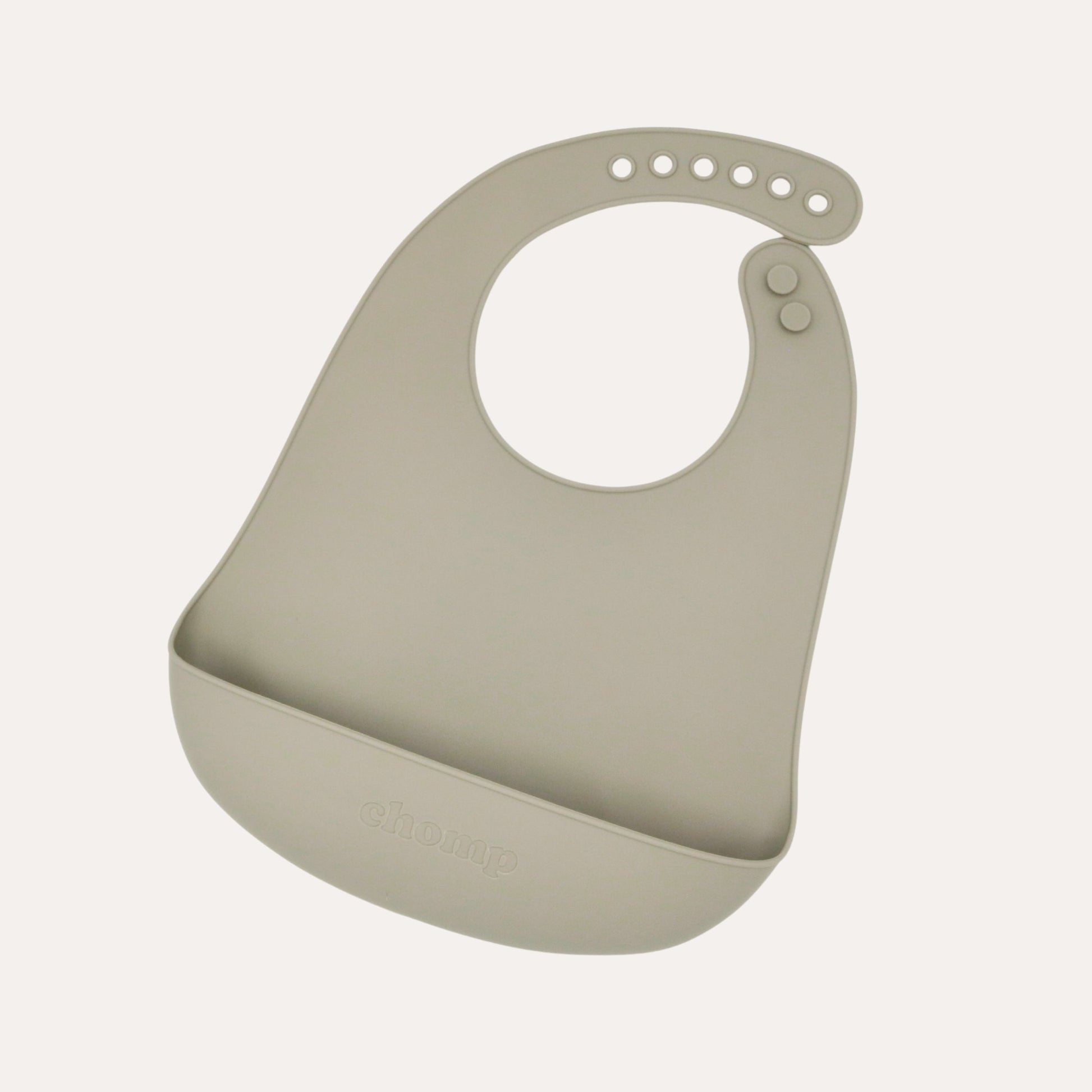 chomp silicone baby bib sage green