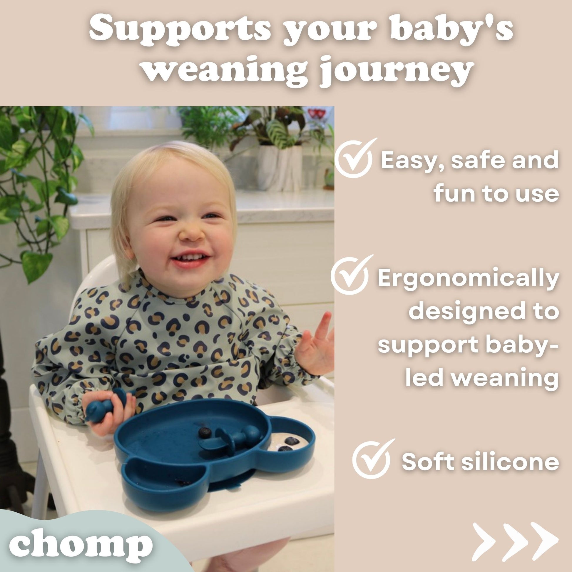 chomp panda baby suction plate