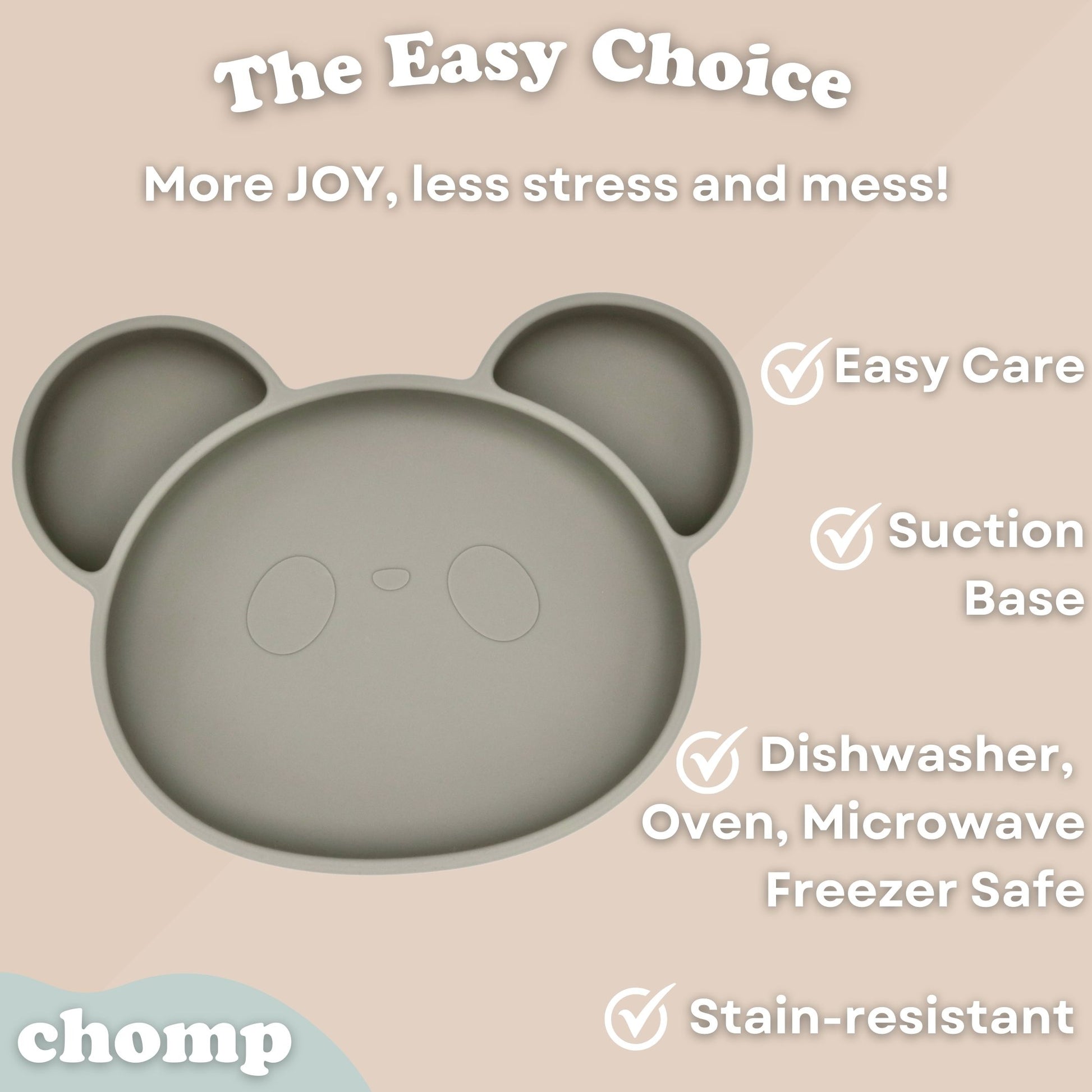 chomp panda baby suction plate