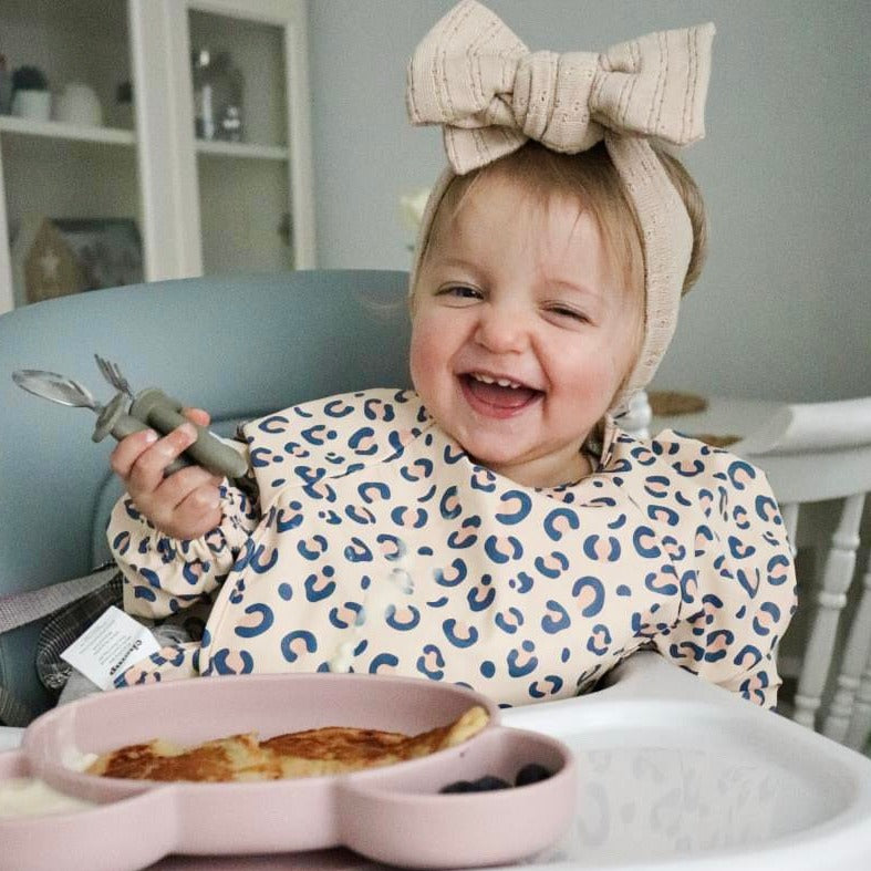 The EveryKid Coverall Baby Bib- Free Gift Cutlery Set & Carry Case Included