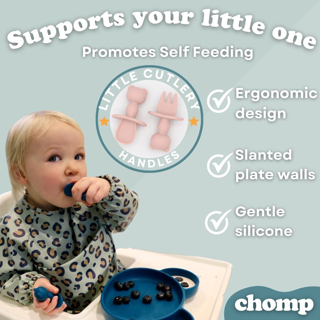 panda baby suction plate & cutlery set