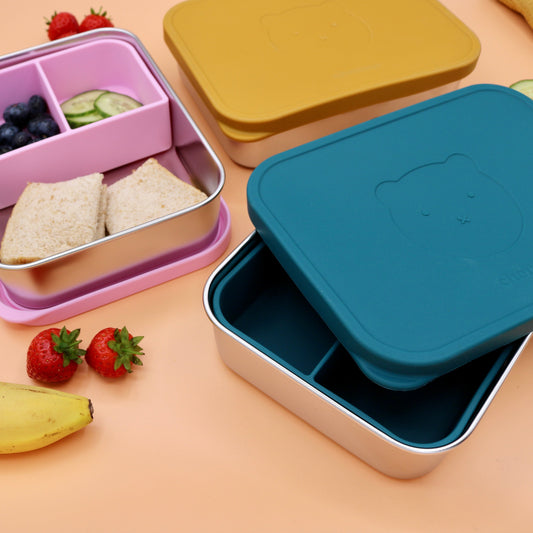 Stainless Steel Lunchbox with Removable Silicone Dividers
